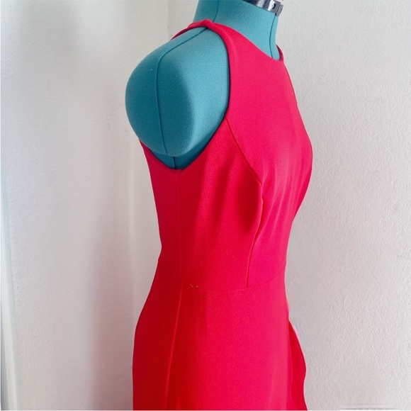 RED BETSY AND ADAM RUFFLE BODYCON SEXY DRESS SZ 8 - Picture 3 of 6